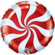 Red Candy Swirl Willy Wonka Balloon